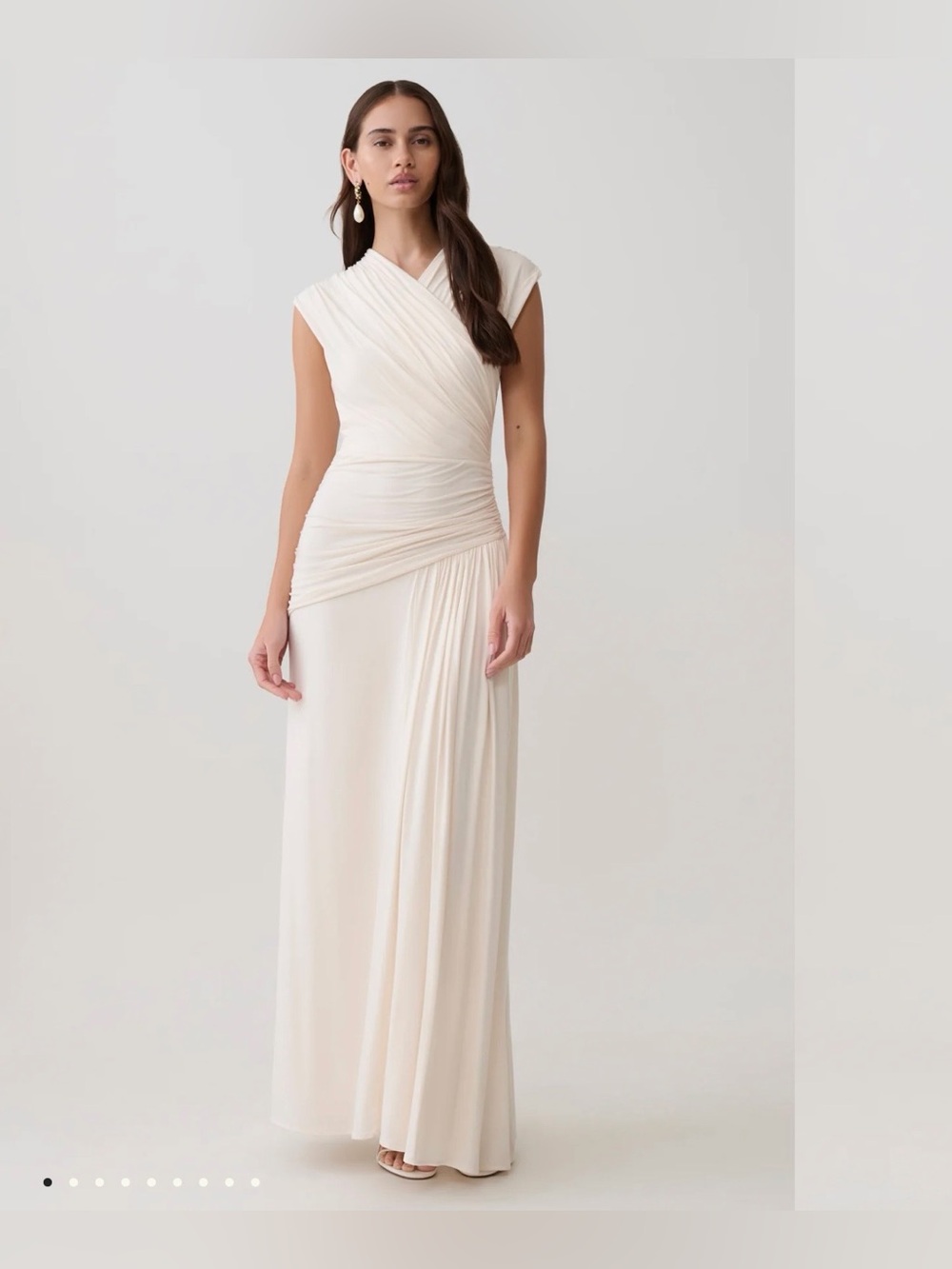 MESHKI WINSLOW CROSS OVER MODAL MAXI DRESS IN IVORY
